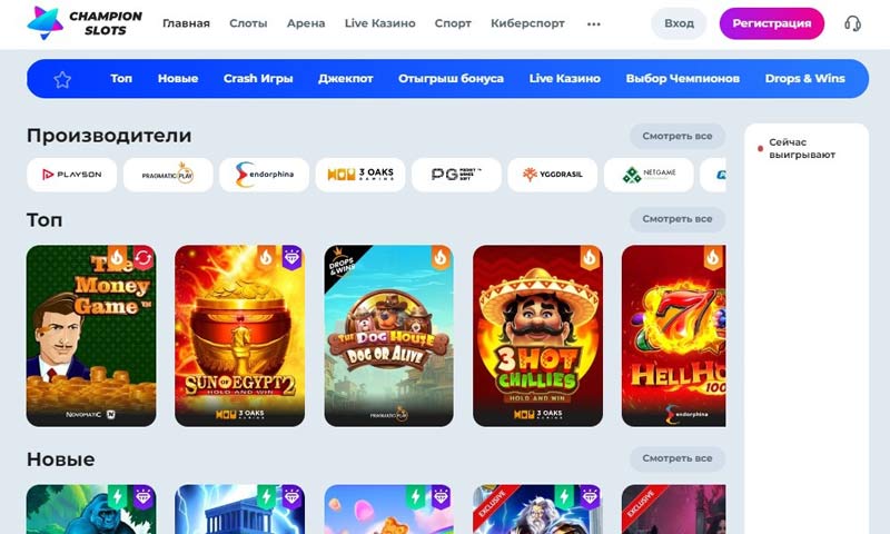 Интерфейс сайта